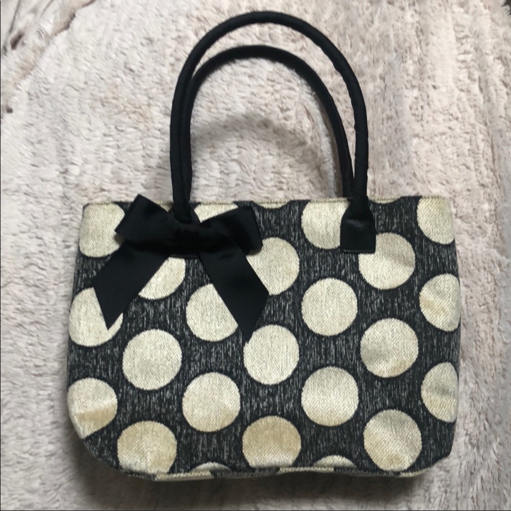 Talbots polka dot tote